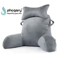 thumbnail image 1 of PHOGARY Reading Pillow, 23" Backrest Pillow with Arms and Pocket, Bed Rest Pillow with Detachable Neck Roll, Watching TV Bed Rest Reading Gaming Pillow for Adult Kids, Light Grey, 1 of 7