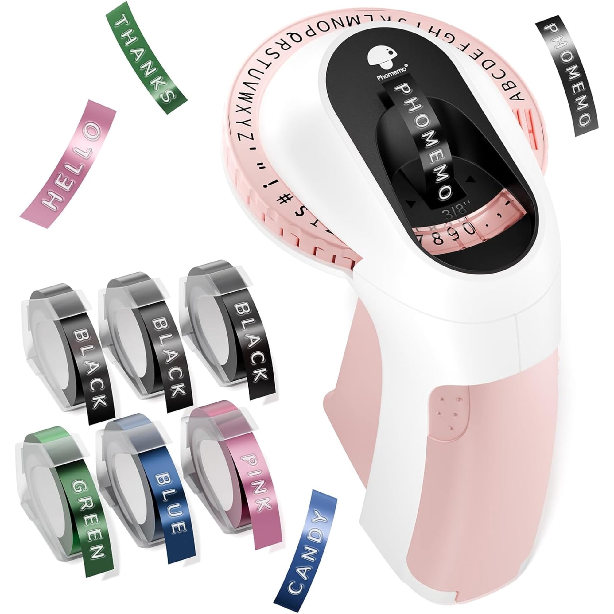 PHOMEMO E975-PK-US1-6SET Pink Embossing Label Maker