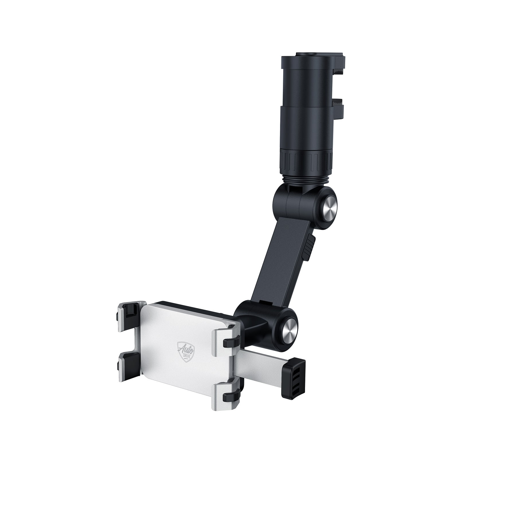 Auto Drive Rearview Mirror Clamp Phone Mount with Aluminum Multi-Directional Metal arms 360°Rotating