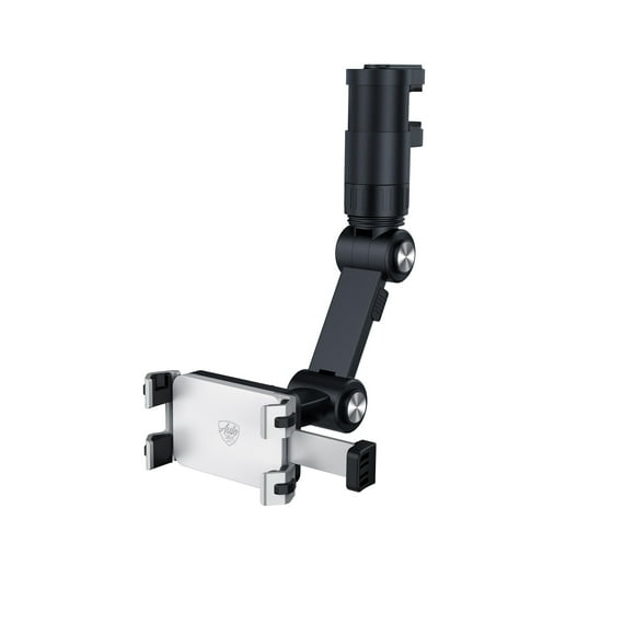 Auto Drive Rearview Mirror Clamp Phone Mount with Aluminum Multi-Directional Metal arms 360Rotating