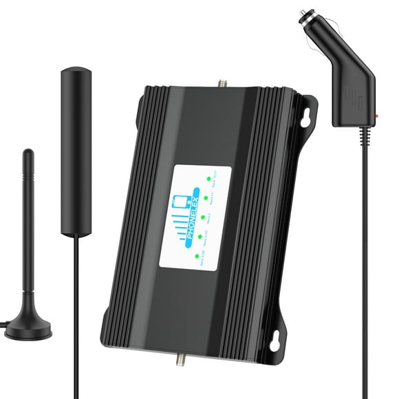 PHONELEX Cell Phone Signal Booster for Sedan | For All US Carriers- Verizon AT&T-Mobile&More | Boosts 4G LTE 5G Data & Volte | Omni-Directional Antenna Easy Installation