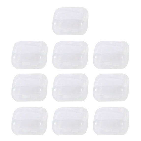 PHONIUSER 10Pieces/set Plastic Storage Containers Box with Hinged Lids Transparent Case
