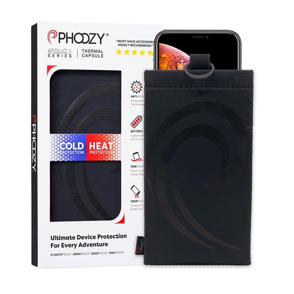 PHOOZY Apollo II Thermal Phone Case, Medium, Blackout