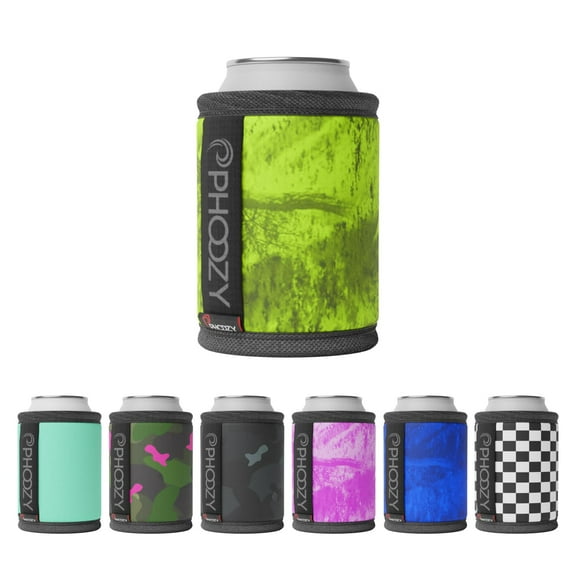 PHOOZY Insulated Can Cooler for 12oz Standard Cans - Patented Spacesuit Insulation Keeps Drinks Colder, Longer (Weighs less than 2 ounces) - Green