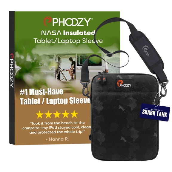 PHOOZY Thermal Insulated Tablet Case for iPad Air, iPad 10.5, iPad Pro 11 & Tablets up to 11” - Extends Battery Life in Cold, Prevents Overheating, Drop & Water Protection (Black Camo)
