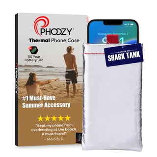 PHOOZY Thermal Phone Case - Apollo Series : Cell Phone Pouch Prevents Overheating from Sun Exposure, Extends Battery Life, Provides Drop Protection and Floats in Water (LARGE - Silver)