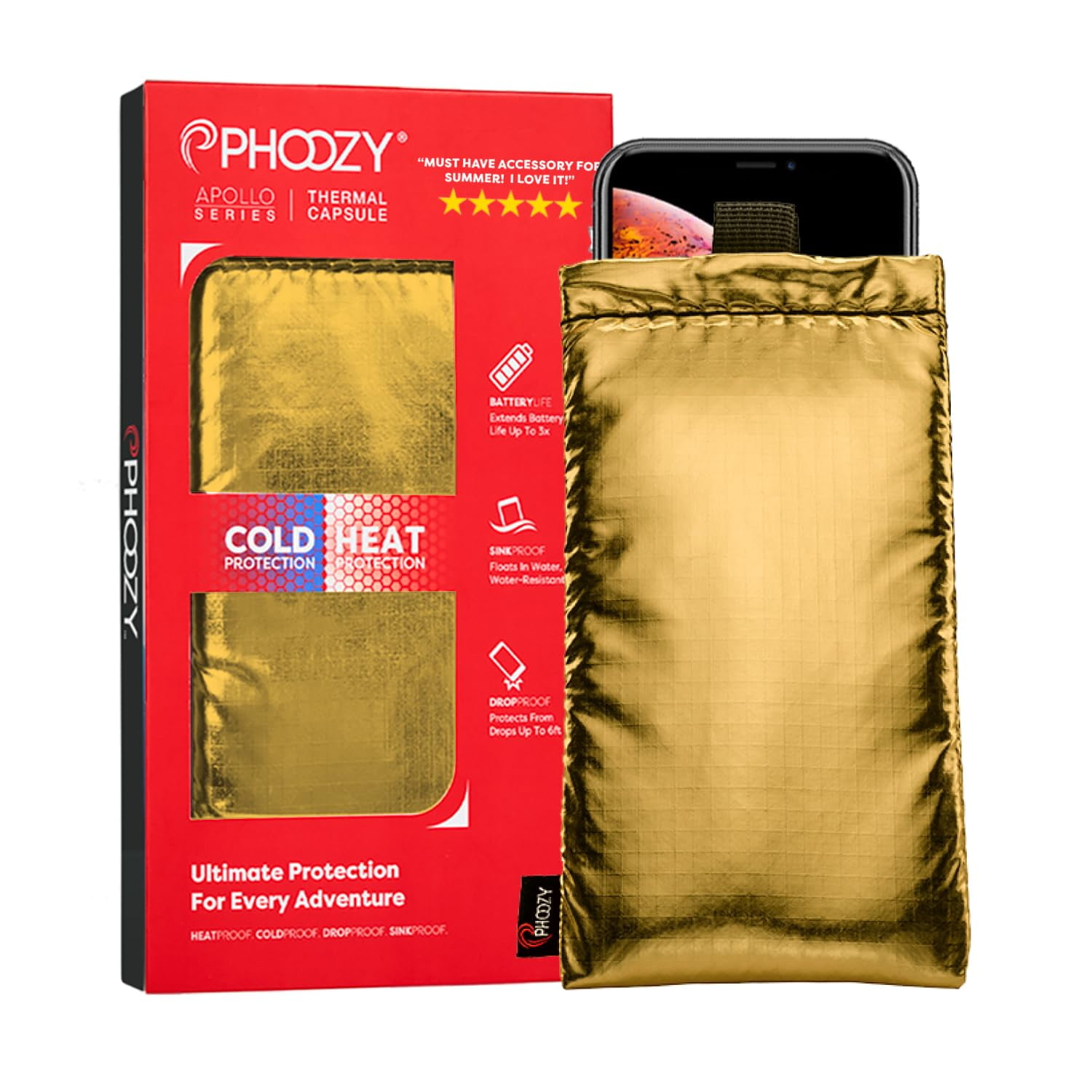 Orion Capsule PHOOZY Thermal Phone Case Apollo Series - Prevents Overheating, Extends Battery Life With Cross Body Strap Battery Life Extender Case Orion Capsule PHOOZY Thermal Phone Case Apollo Series - Prevents Overheating, Extends Battery Life With Cross Body Strap Battery Life Extender Case
