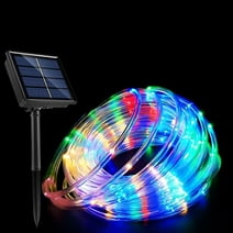 PHOPOLLO 33Ft Solar Rope Lights for Outdoor, Waterproof Led Fairy Lights with 8 Modes for Yard Landscape Decor