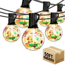 PHOPOLLO 50 ft G40 Outdoor String Lights with 20 1 Shatterproof LED Bulbs (E12 Base), Waterproof Hanging Globe Lights for Patio, Garden, Christmas Decor
