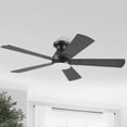 thumbnail image 1 of PHORUS 52in Ceiling Fan with Lights Flush Mount Modern Fan Light with Remote Dimmable LED 5 Blade Black for Bedroom Living Room, 1 of 10