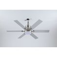 thumbnail image 1 of PHORUS 52 in. Sand Nickel Flush Mount Ceiling Fan with Light, 6-Blade Remote-Controlled Fan, 1 of 1