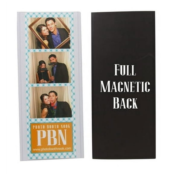 PHOTO BOOTH NOOK 2x6 Flexible Magnetic Photo Booth Strip Pouch Frame, Set of 100