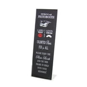 PHOTO BOOTH NOOK 2x6 Slanted Acrylic Photo Booth Frame with Black Step Up Inserts. Set of 200