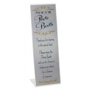 PHOTO BOOTH NOOK 2x6 Slanted Acrylic Photo Booth Frame with Silver Step Up Inserts, Set of 150