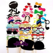 PHOTO BOOTH PROPS WEDDING CHRISTMAS PARTY FUN FAVORS 58 PIECES SET