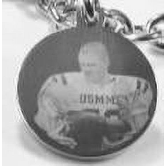 PHOTO PICTURE TAG CUSTOM ENGRAVED 1" ROUND DOG TAG SILVER COLOR STAINLESS STEEL NO CHAIN