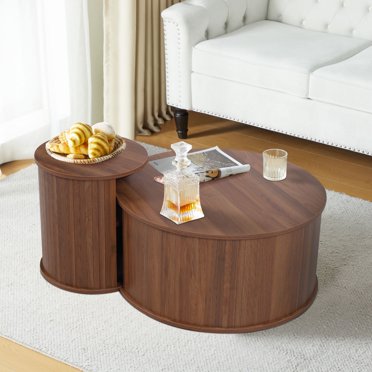 Caden Mid-Century Modern Espresso Brown Solid Wood Coffee Table ...