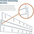 thumbnail image 1 of PHS French Cleat Hanger 30" Includes Anchor, Screws, and Bumpers - Mirror Hanging Kit, Z Clip, French Cleat Hanger Heavy Duty for Mirrors, Pictures, Art, Cabinets - Aluminum Z Bar Cleat - 1 Pack, 1 of 7