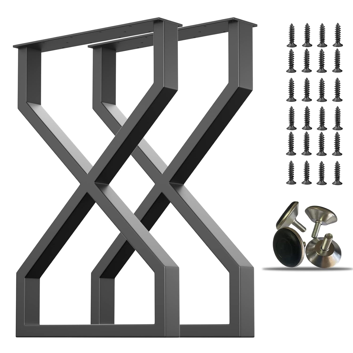 PHWOTAN Metal Table Legs for Table 28 Inch Desk Legs Black Industrial ...