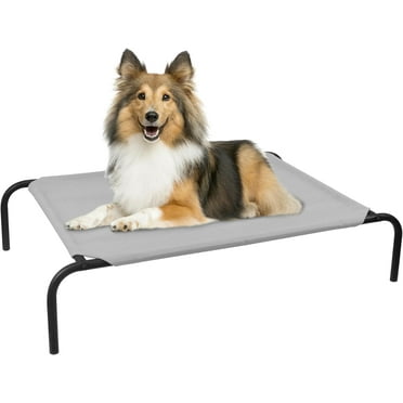 PHYEX Elevated Dog Bed, Raised Cooling Pet Cat Bed, 43.5"L x 25.5"W x 7.8"H (M, Gray)