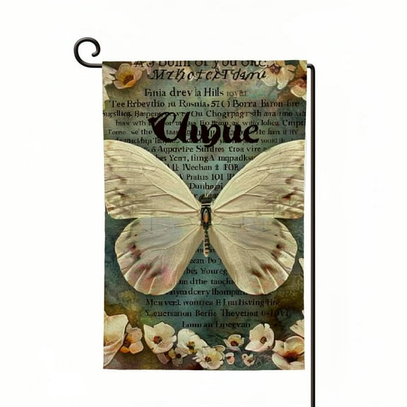 PHYHOO A Letter From Heaven Garden Flag Double Sided, Small Burlap Memorial Commemorate Butterfly Garden Yard Flags Cemetery Decorations for Grave Outdoor Outside White