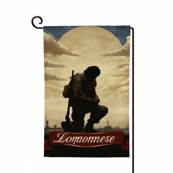 PHYHOO Always Remember Our Heroes Memorial Day Garden Flag for Outside Double Sided Military Soldiers Patriotic Veteran Yard Outdoor Flag White