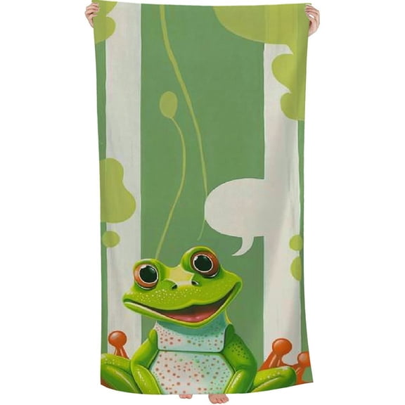 PHYHOO Animal Frogs for Adults Kids Microfiber Lightweight Swimming Pool Towels Quick Dry Absorbent Sand Free Large Oversized Bath Towel 30x60in