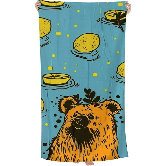 PHYHOO Bath Towel Swimming Theme Microfiber Towel Sand-Free Pool Towel Ultra Absorbent Towel Shower Towel for Bathroom Outdoor Swimming 30x60in