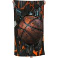 thumbnail image 1 of PHYHOO Beach Towel, Art Basketball Large Oversized Beach Towel Soft Bath Towel, Towel for Swimming 30x60in, 1 of 8