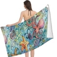 thumbnail image 1 of PHYHOO Beach Towel, Cute And Printed Microfiber Sand Free Pool Towel Lightweight Oversized Quick Dry Absorbent Compact Travel Must Have for The Swimming Summer Cruise Ship Essentia 30x60in, 1 of 8