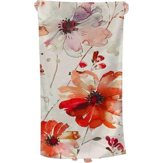 PHYHOO Beach Towel Watercolor Flower Microfiber Beach Towels for Travel Quick-Dry & Super Absorbent Women Mama Nana Mom Mommy Gift Sand Free Quick Dry Travel Towels for Bathroom Swim 30x60in