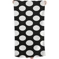 thumbnail image 1 of PHYHOO Black and White Polka Dot Pattern Sand Free Oversized Quick Dry Absorbent for Pool Swimming Bathroom 30x60in, 1 of 8