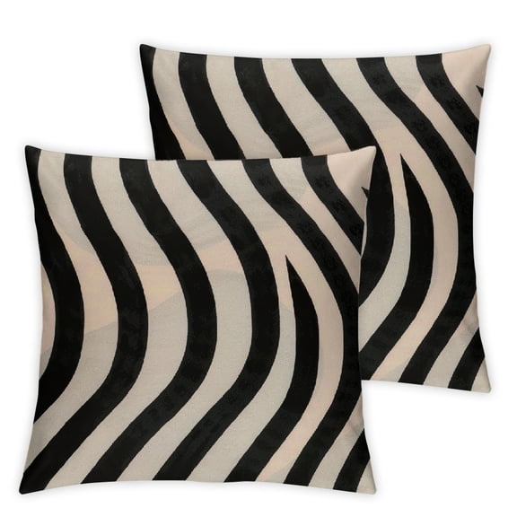 PHYHOO Boho Black and Beige Pillow Covers Set of 2, Boho Throw Pillow Covers, Abstract Modern Neutral Pillow Covers, Boho Abstract Modern Minimalist Home Decor 20x20in