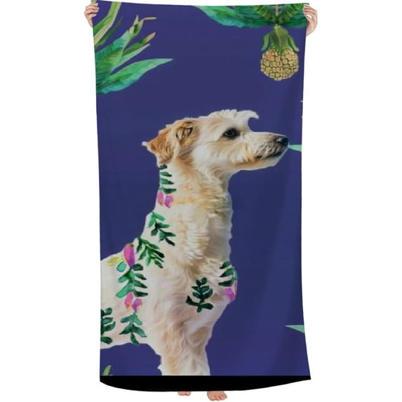 PHYHOO Cactus Beach Towel Oversized Microfiber Sand Free Beach Towel Quick Dry, Animal Lightweight Pool Towels for Adults Travel Towel for Gym Yoga Camp Swim 30x60in