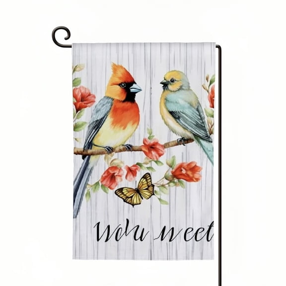 PHYHOO Cardinal Garden Flag Memorial Day Decorations Outdoor Yard Flags Double Sided We Are Always With You Commemorate Cemetery Memorial Flags for Graves Outside Decor White