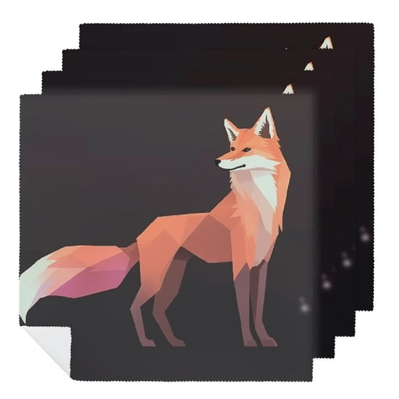 PHYHOO Cartoon Dinner Napkins Soft Cloth Napkins Printed Table Napkins for Parties Weddings Event 6 PCS