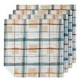 thumbnail image 1 of PHYHOO Checkered Lines Print Cloth Napkins Dinner Napkins Cloth Set, Washable Napkins for Dinner Table Kitchen Party, Wedding, Restaurant &amp; Camping  4 PCS, 1 of 7