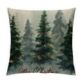 thumbnail image 1 of PHYHOO  Christmas Pillow Covers  Christmas Decorations Watercolor Blue Green Christmas Tree Rustic Style Nature Forest Print Decorative Throw Pillows Winter Christmas Decor White, 1 of 5