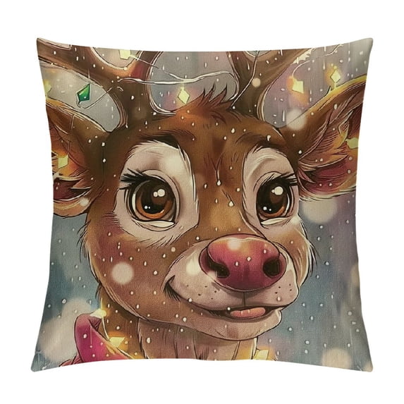 PHYHOO Christmas Pillow Covers Throw Pillow Covers Xmas Pillowcase Home Decor Living Room Decorative Cushion Case for Sofa