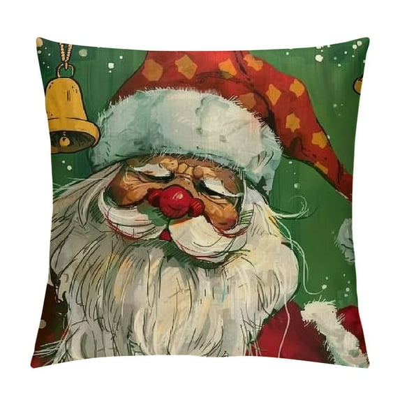 PHYHOO Christmas Pillow Covers for Truck Merry and Bright Xmas Pillows Winter Holiday Throw Pillows Christmas Farmhouse Decor for Red