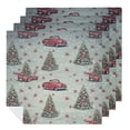 thumbnail image 1 of PHYHOO Christmas Red Trucks Holly Floral Cloth Napkins, Soft; Comfortable Polyester Dinner Napkins for Family, House, Restaurant, Weddings, Parties, 1 of 7