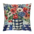 thumbnail image 1 of PHYHOO Decorations Pillow Covers Flag Floral Jar Freedom Buffalo Plaid Throw Pillow Covers Patriotic Pillows Decor Cushion Case, 1 of 5