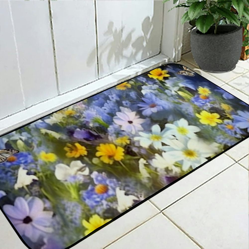 PHYHOO Decorative Door Mat, Door Mat with Non-Slip Rubber Backing, Easy Cleaning, Traps Dirt, Rug for Entry, Patio, Garage 19.68*47.24 in