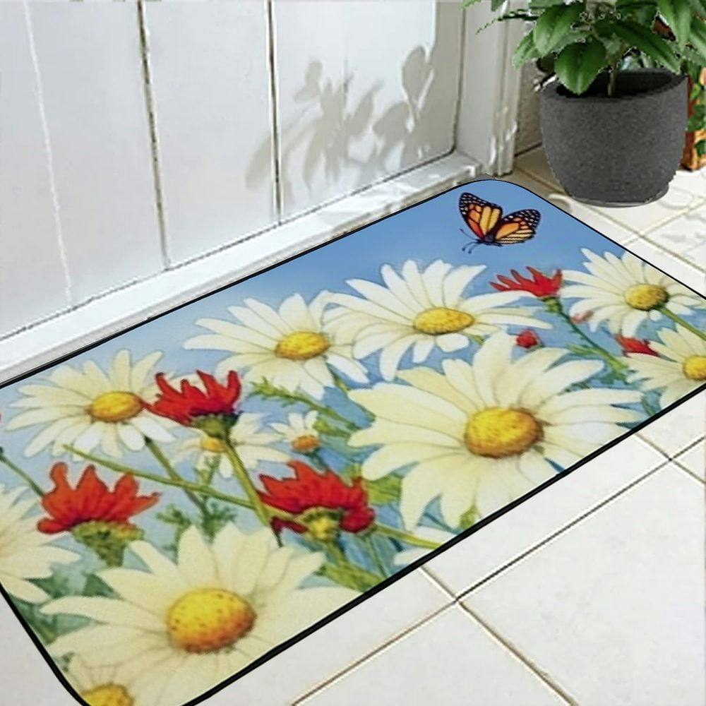 PHYHOO Decorative Door Mat, Door Mat with Non-Slip Rubber Backing, Easy Cleaning, Traps Dirt, Rug for Entry, Patio, Garage 19.68*47.24 in