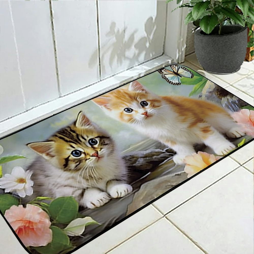 PHYHOO Decorative Door Mat, Door Mat with Non-Slip Rubber Backing, Easy Cleaning, Traps Dirt, Rug for Entry, Patio, Garage Dreamy 19.68*47.24 in