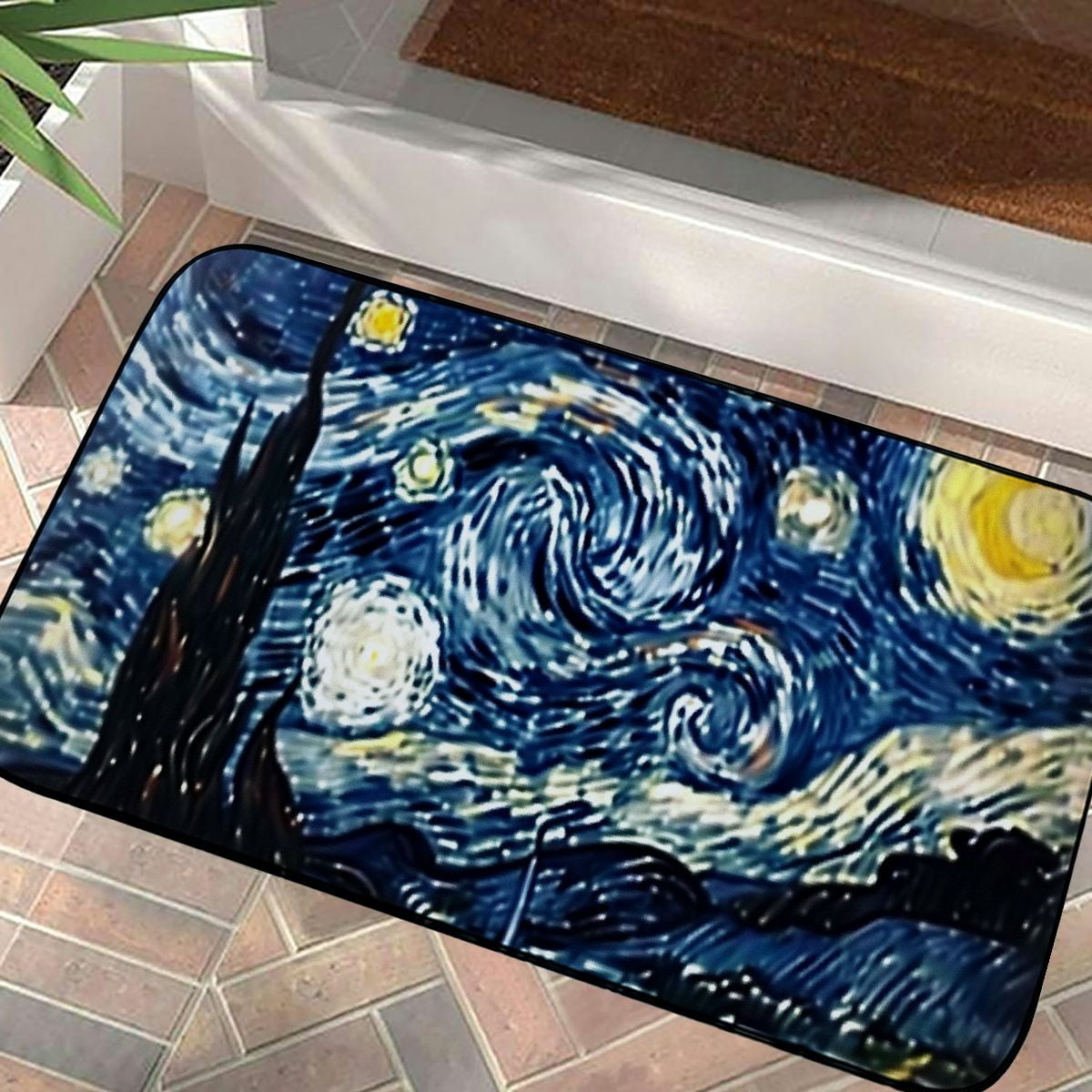 PHYHOO Decorative Door Mat, Door Mat with Non-Slip Rubber Backing, Easy Cleaning, Traps Dirt, Rug for Entry, Patio, Garage