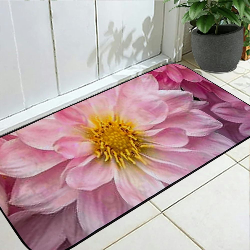 PHYHOO Doormat Floor Rug/Mat - Chrysanthemum Autumn Flowers Chrysanthemum Festival Decorative Door Mat, Door Mat with Non-Slip Rubber Backing, Easy Cleaning, Traps Dirt, Rug for Entry, Patio