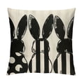 thumbnail image 1 of PHYHOO  Easter Rabbits Throw Pillow Cover,  Black and White Spring Holiday Party Cushion Case Decoration for Sofa Couch, 1 of 5