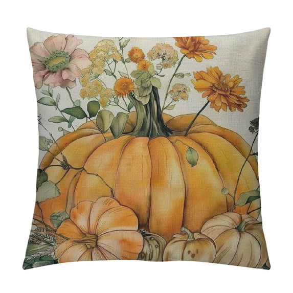 PHYHOO Fall Decor Pillow Covers Buffalo Plaid Flower Pillows Decorative Thanksgiving Throw Pillows Cushion Case Autumn Farmhouse Decorations