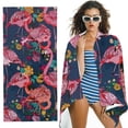 thumbnail image 1 of PHYHOO Flamingos Printed Microfiber Sand Free Pool Towel Lightweight Oversized Quick Dry Absorbent Compact Travel Must Have for The Swimming, Yoga, Camping, Summer Cruise Ship 30x60in, 1 of 8